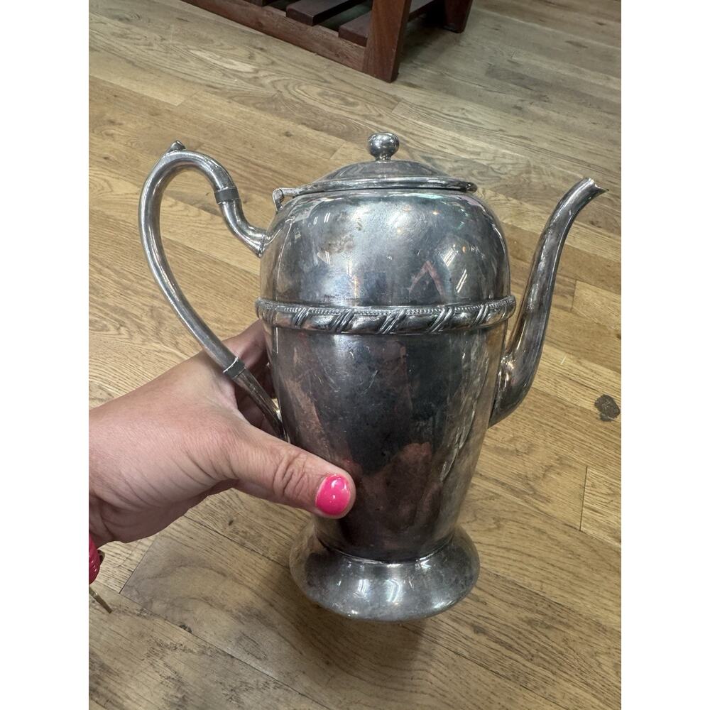 Vintage Academy Silver on Copper Coffee Pot